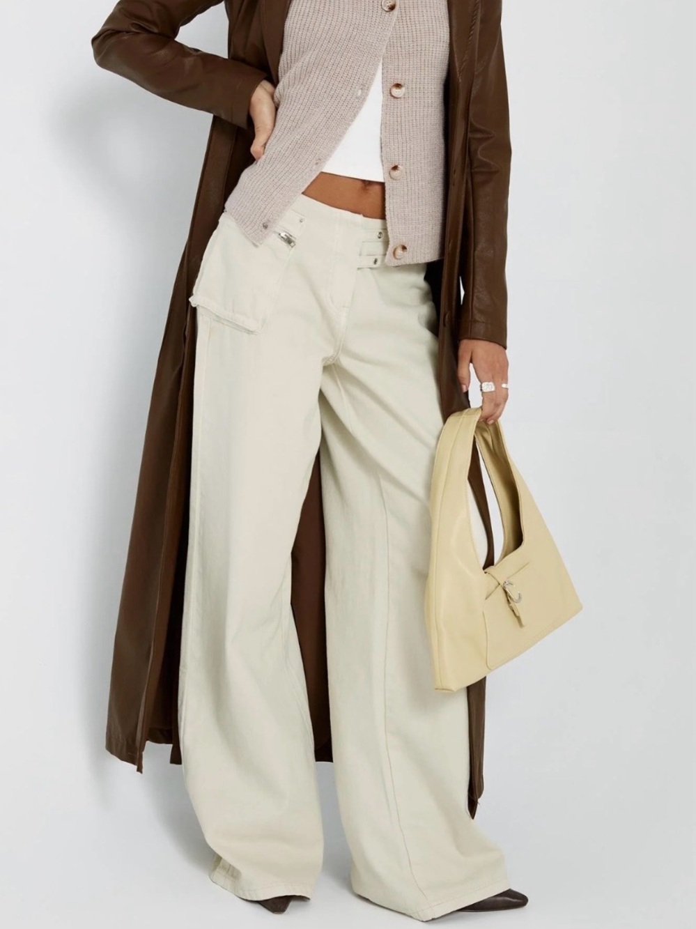 Princess Polly Paltrow Mid Rise Wide Leg Cargo Jeans